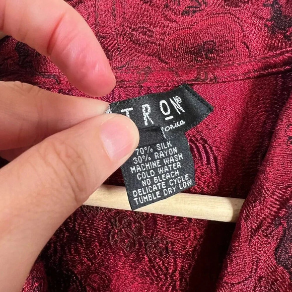 Citron Santa Monica Kimono Jacket Size Medium Silk Blend Red Dragon Asian Motif - Picture 10 of 10